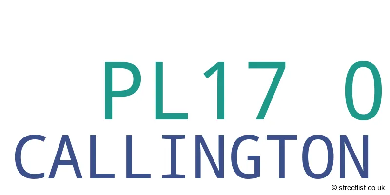 A word cloud for the PL17 0 postcode